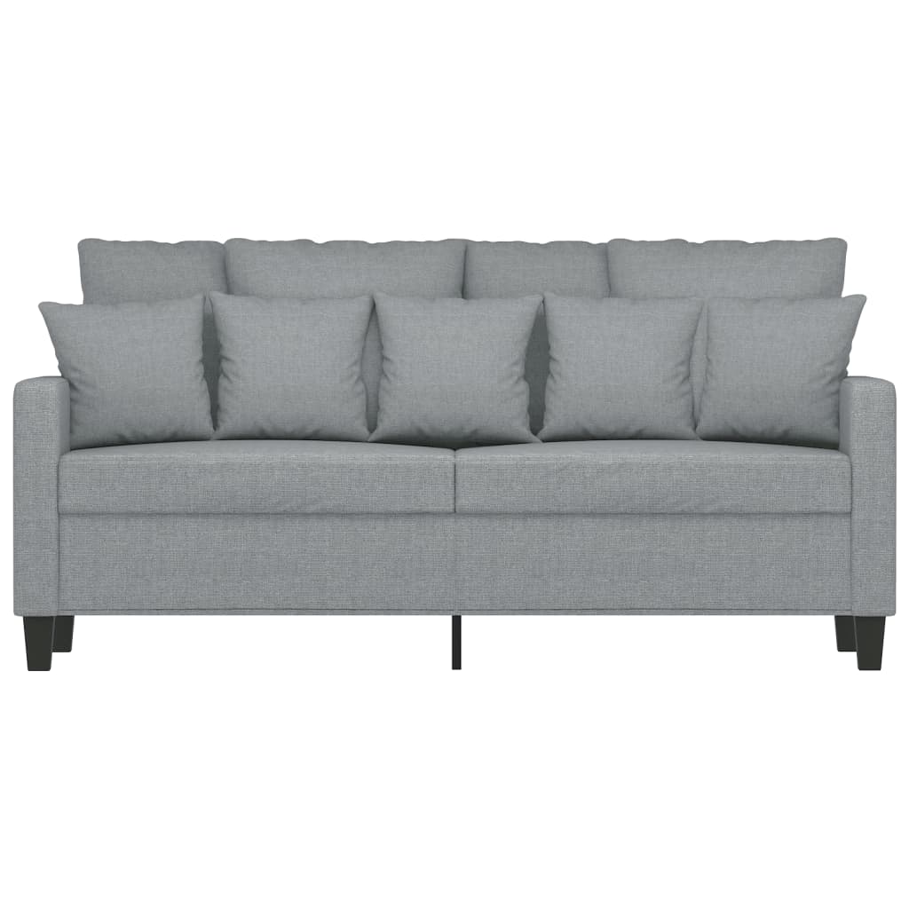 Tweezitsbank 140 cm stof lichtgrijs
