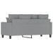Tweezitsbank 140 cm stof lichtgrijs