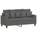 Tweezitsbank 140 cm stof donkergrijs