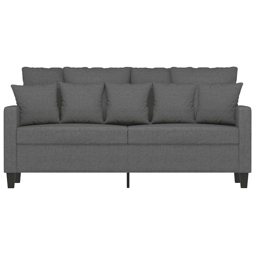 Tweezitsbank 140 cm stof donkergrijs