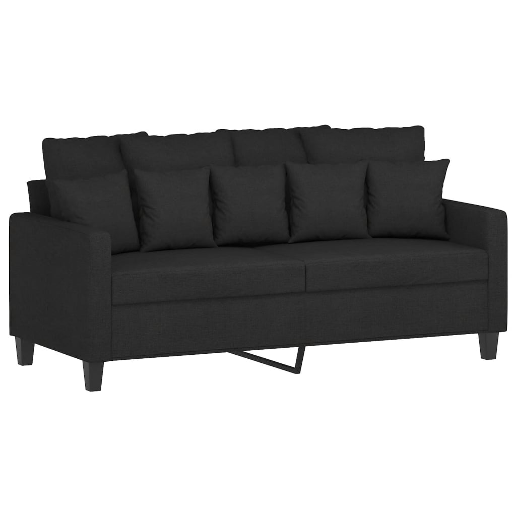 Tweezitsbank 140 cm stof zwart