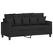 Tweezitsbank 140 cm stof zwart