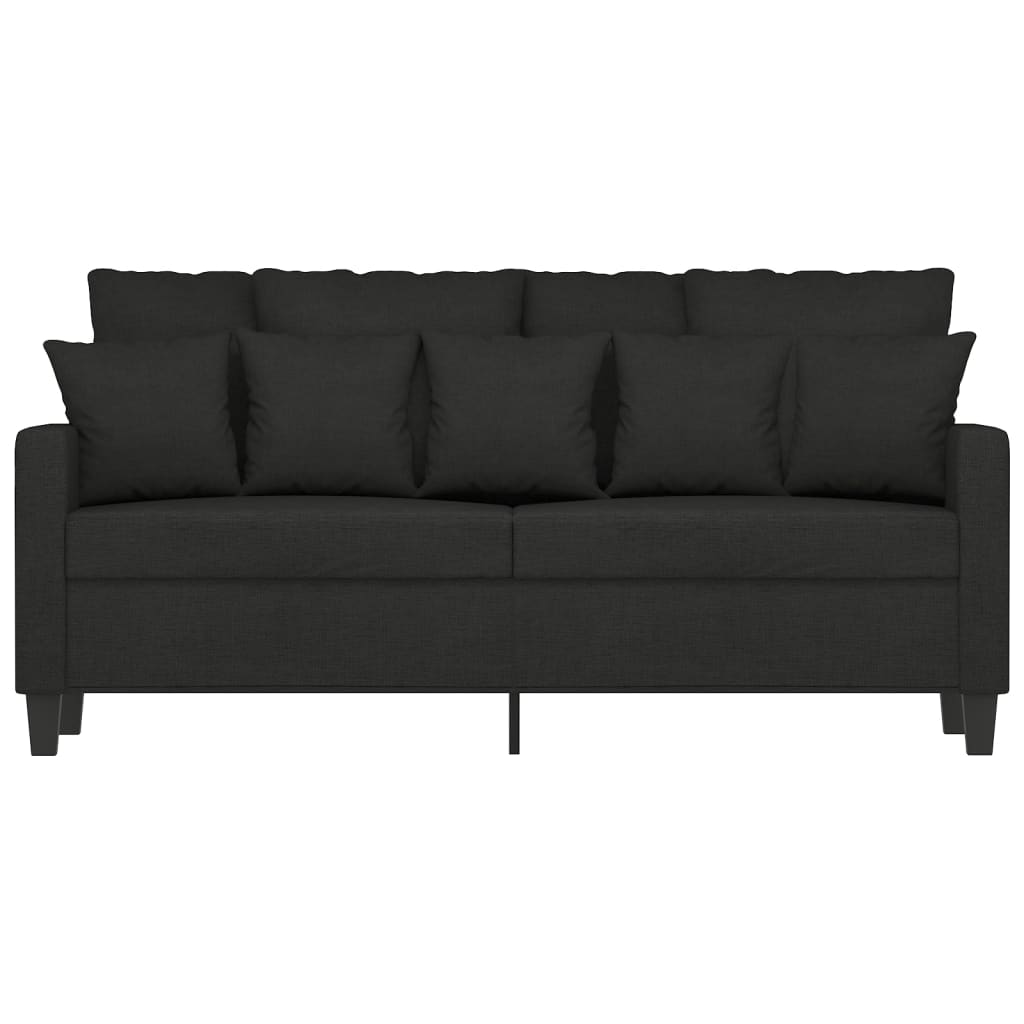 Tweezitsbank 140 cm stof zwart