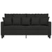 Tweezitsbank 140 cm stof zwart