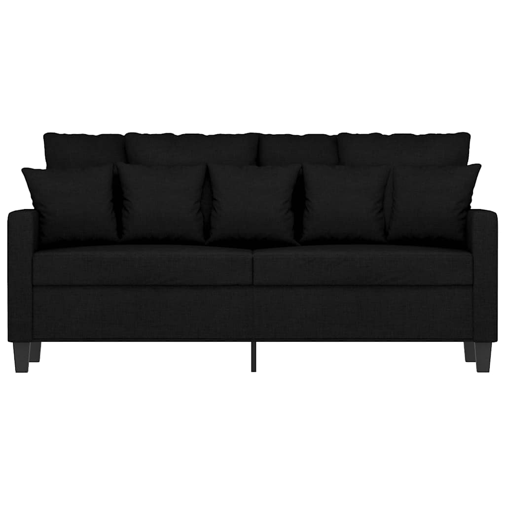 Tweezitsbank 140 cm stof zwart