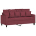 Tweezitsbank 140 cm stof wijnrood