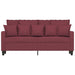 Tweezitsbank 140 cm stof wijnrood