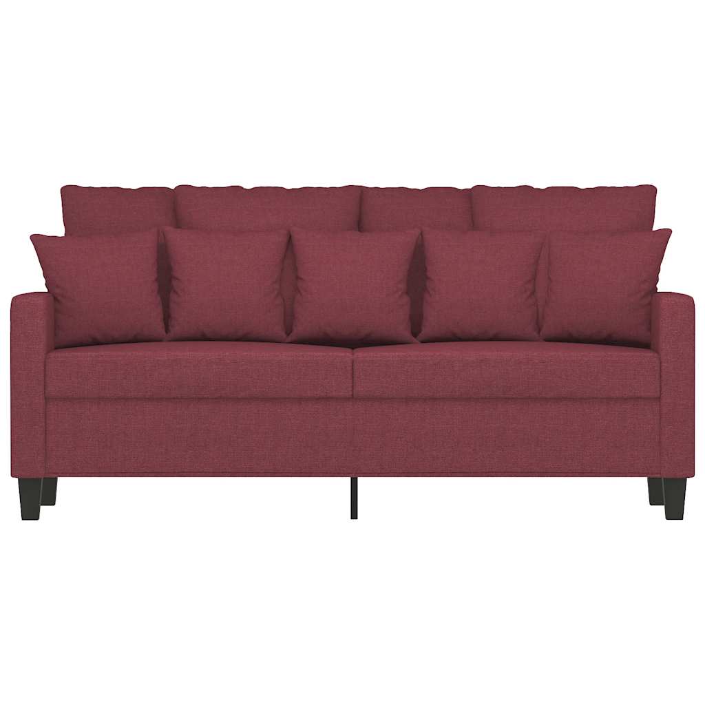 Tweezitsbank 140 cm stof wijnrood