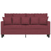 Tweezitsbank 140 cm stof wijnrood