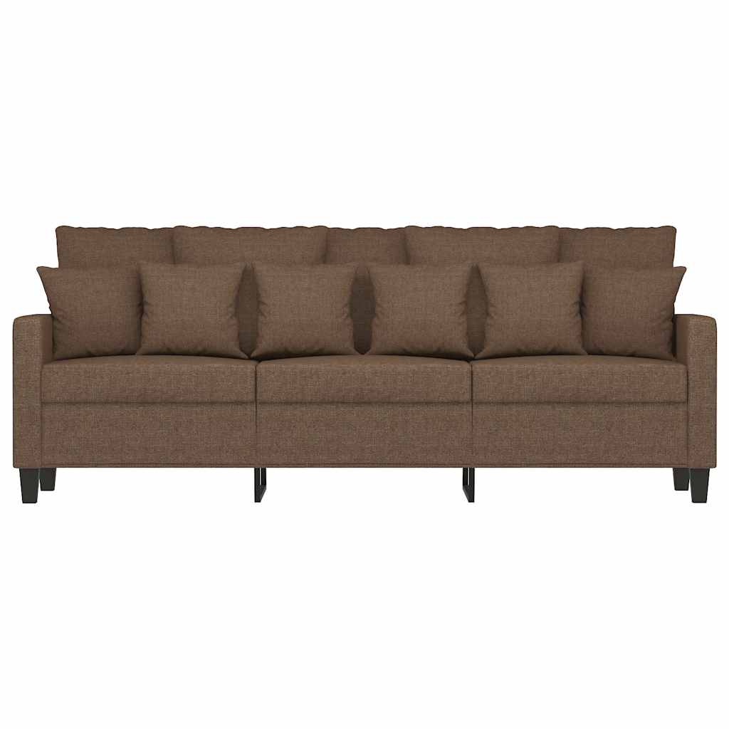 Driezitsbank 180 cm stof bruin