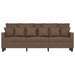 Driezitsbank 180 cm stof bruin