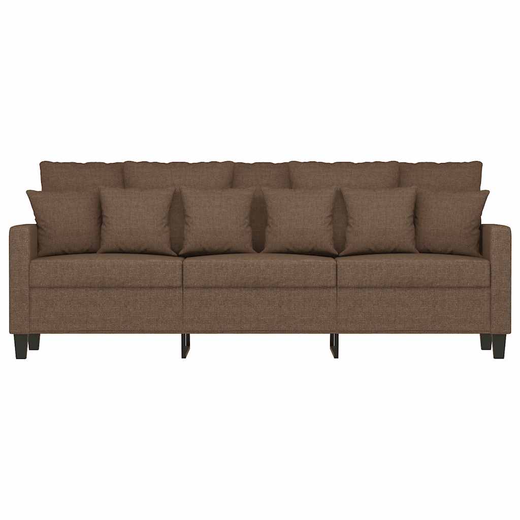Driezitsbank 180 cm stof bruin