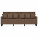 Driezitsbank 180 cm stof bruin