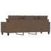 Driezitsbank 180 cm stof bruin