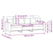 Driezitsbank 180 cm stof bruin