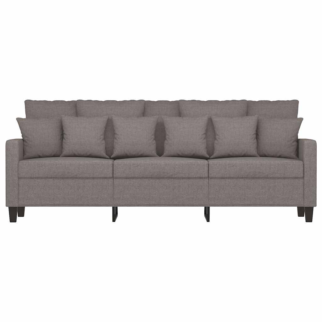 Driezitsbank 180 cm stof taupe