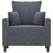 Fauteuil 60 cm fluweel donkergrijs