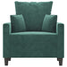 Fauteuil 60 cm fluweel donkergroen