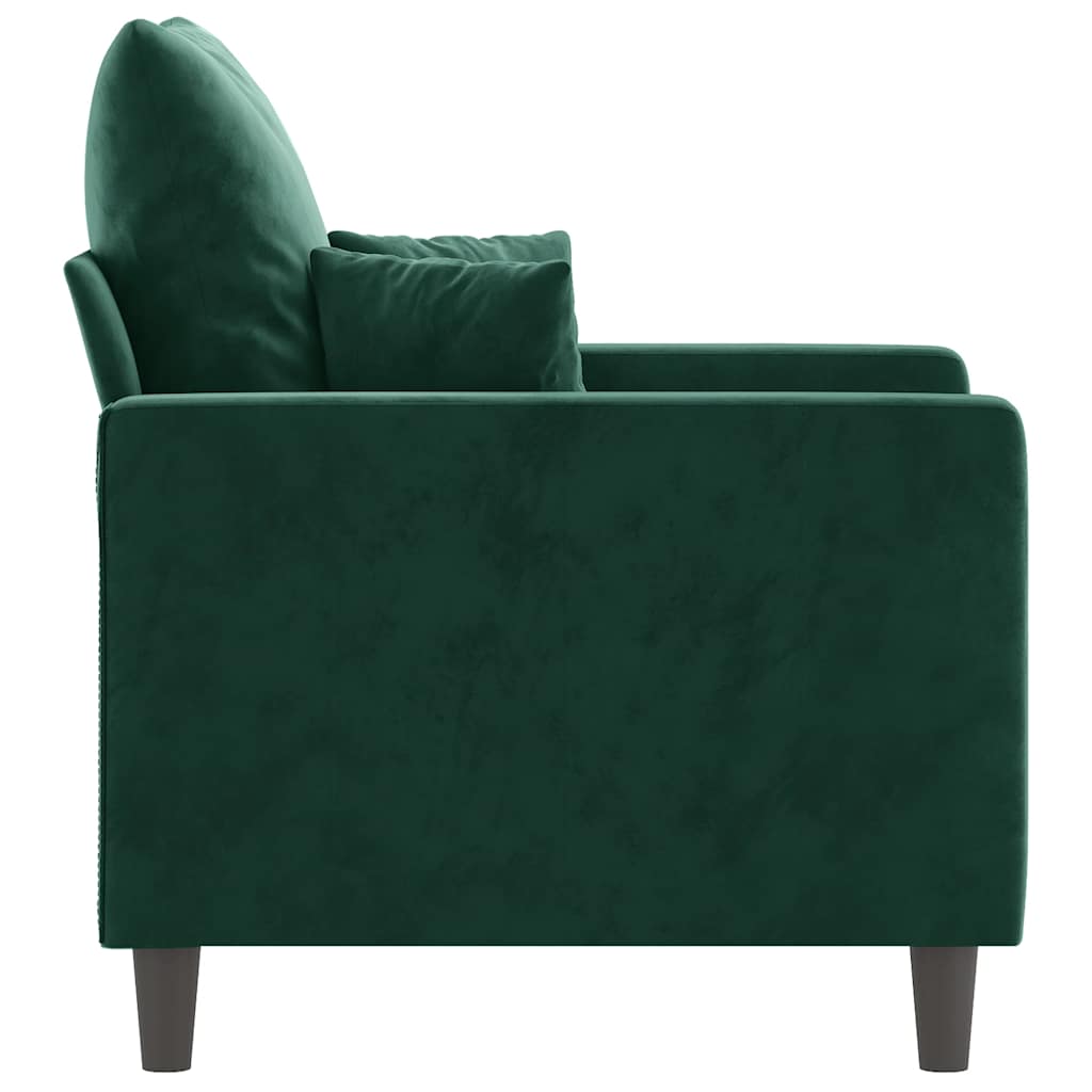 Fauteuil 60 cm fluweel donkergroen