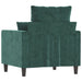 Fauteuil 60 cm fluweel donkergroen