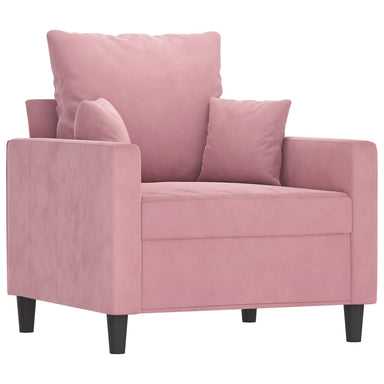 Fauteuil 60 cm fluweel roze