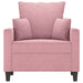 Fauteuil 60 cm fluweel roze