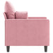 Fauteuil 60 cm fluweel roze