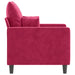 Fauteuil 60 cm fluweel wijnrood