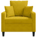 Fauteuil 60 cm fluweel geel
