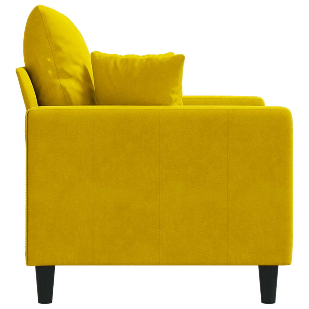 Fauteuil 60 cm fluweel geel
