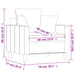 Fauteuil 60 cm fluweel geel