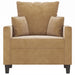 Fauteuil 60 cm fluweel bruin