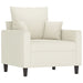 Fauteuil 60 cm fluweel crèmekleurig