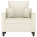 Fauteuil 60 cm fluweel crèmekleurig