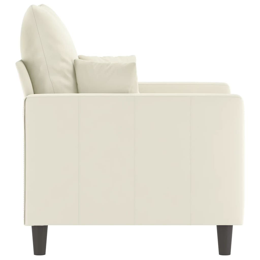 Fauteuil 60 cm fluweel crèmekleurig