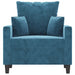 Fauteuil 60 cm fluweel blauw
