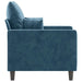 Fauteuil 60 cm fluweel blauw