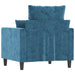 Fauteuil 60 cm fluweel blauw