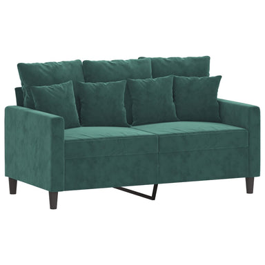 Tweezitsbank 120 cm fluweel donkergroen
