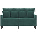 Tweezitsbank 120 cm fluweel donkergroen