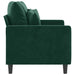 Tweezitsbank 120 cm fluweel donkergroen