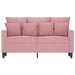 Tweezitsbank 120 cm fluweel roze