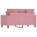 Tweezitsbank 120 cm fluweel roze