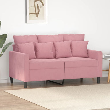 Tweezitsbank 120 cm fluweel roze