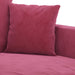 Tweezitsbank 120 cm fluweel wijnrood