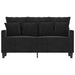 Tweezitsbank 120 cm fluweel zwart