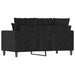 Tweezitsbank 120 cm fluweel zwart