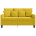 Tweezitsbank 120 cm fluweel geel