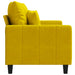 Tweezitsbank 120 cm fluweel geel