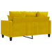 Tweezitsbank 120 cm fluweel geel
